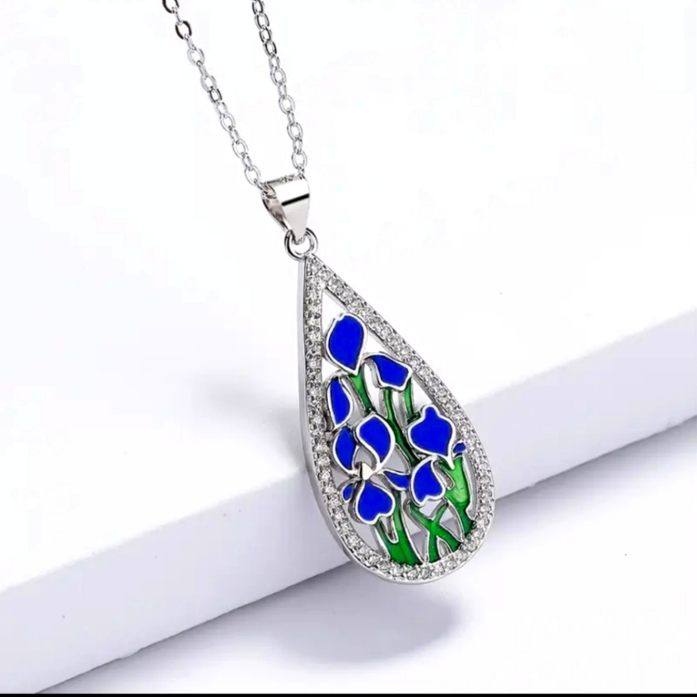 Iris necklace.  NWT